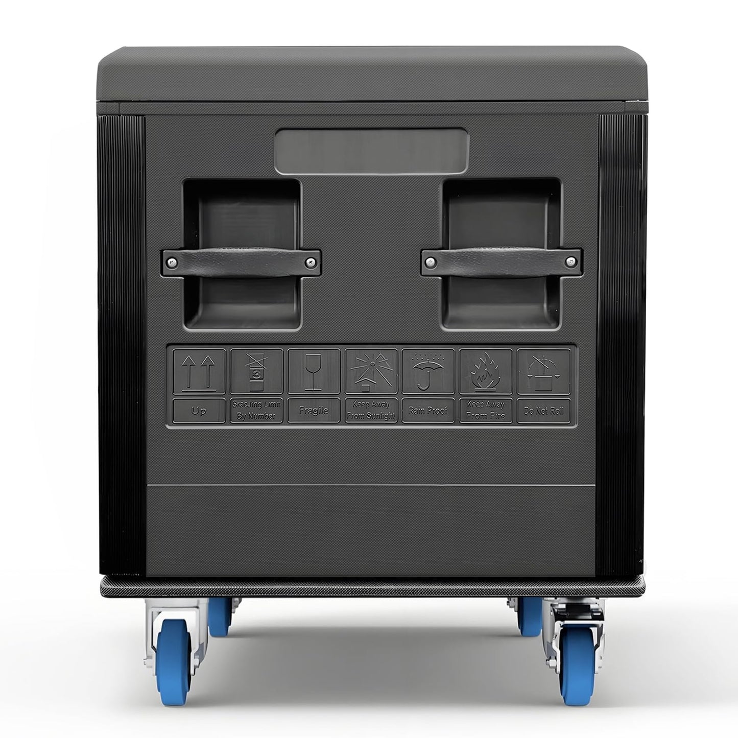 Diandian Cable Trunk Road Case with Wheels and Divider, 44" x 22" x 24" Stackable Heavy Duty ATA Rolling Utility Road Case, for Pro Audio & DJ Equipment Storage, Transport for Touring with Casters