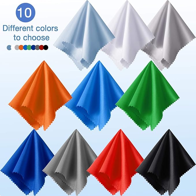 Frienda 100 Pieces Microfiber Cleaning Cloths 7 x 6 Inch Screen Microfiber