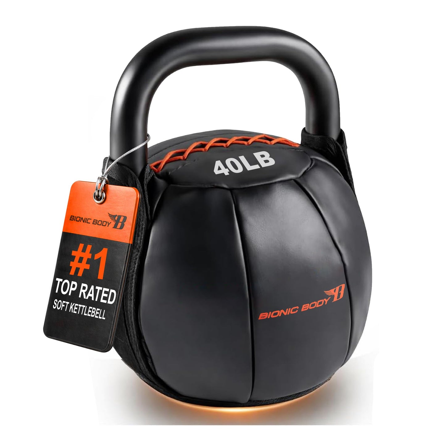 Bionic Body by Kim Lyons Soft Kettlebell 40 lb – Ergonomic Handle for Strength, Conditioning, Core & Full-Body Workouts, Home Gym, HIIT & Functional Fitness