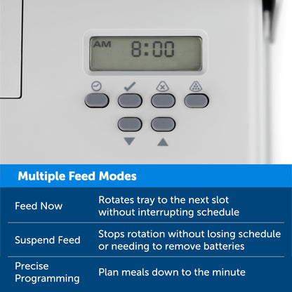 PetSafe 5 Meal Automatic Dog and Cat Feeder, Dispenses Dog Food or cat Food, Digital Clock