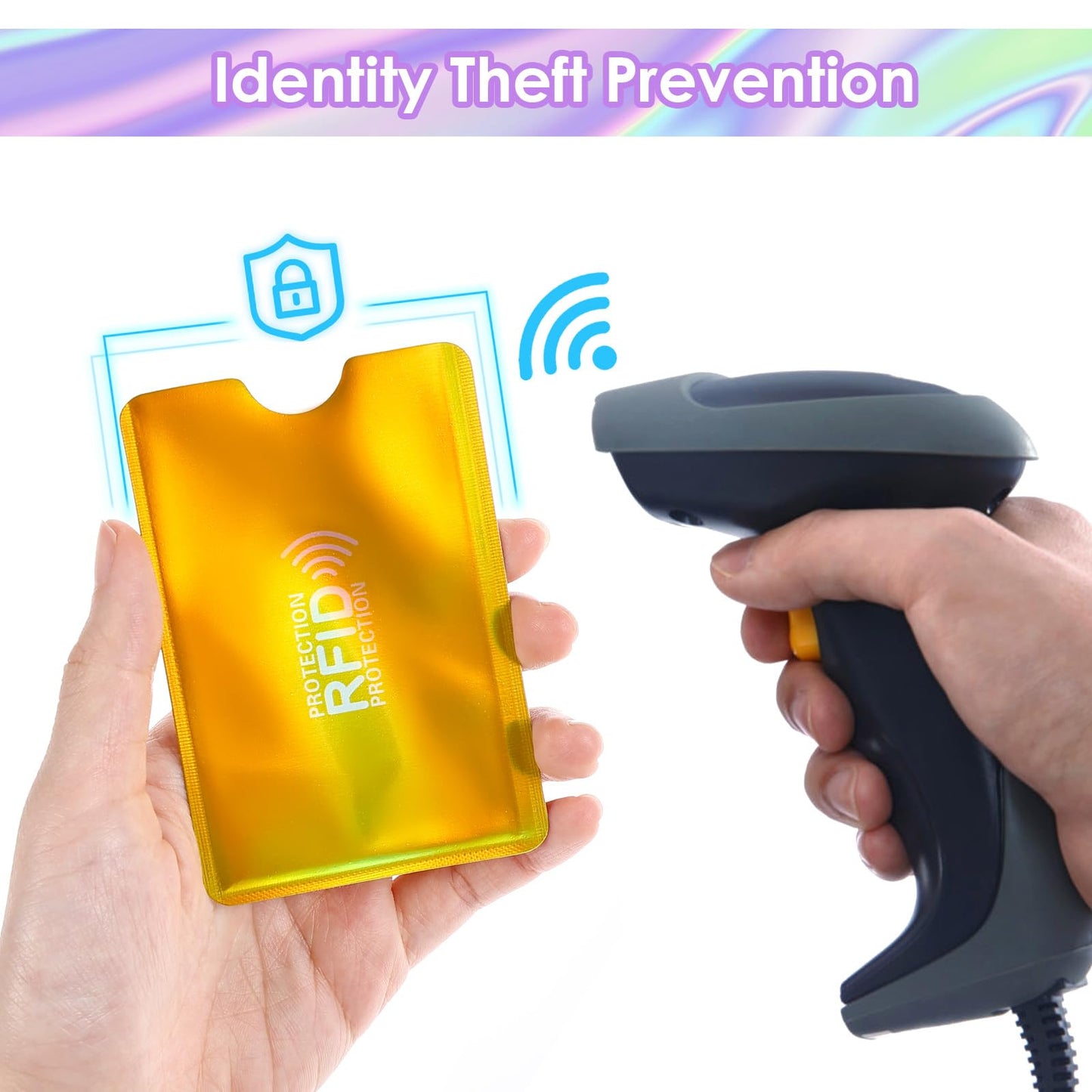 Yuanchu 10pcs RFID Blocking Sleeves, RFID Card Protector Holder Credit Card Sleeves Identity Theft Prevention for Women Men(10 Pcs)