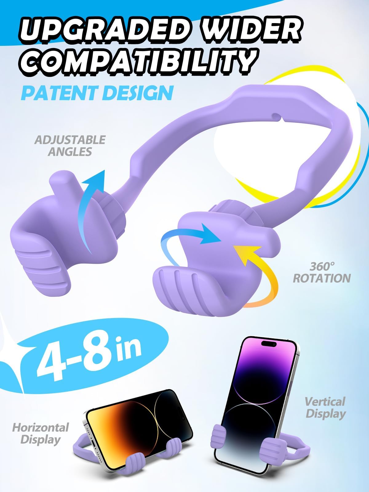 Cell Phone Stand Thumbs Up Lazy Phone Stand - 2 Pack Phone Holder 2025 College Graduation Gifts for Her Him Cellphone iPhone Stand for Desk Birthday Gifts for Teens Girls Boys Adults Women Men Wife