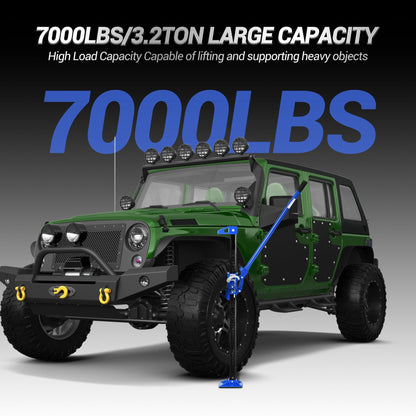 60" Farm Jack 3 Ton Heavy Duty, Hi-Lift Off Road Jack for Truck SUV Tractor - 7000LB Capacity, Ratcheting Lift 5.12-52"