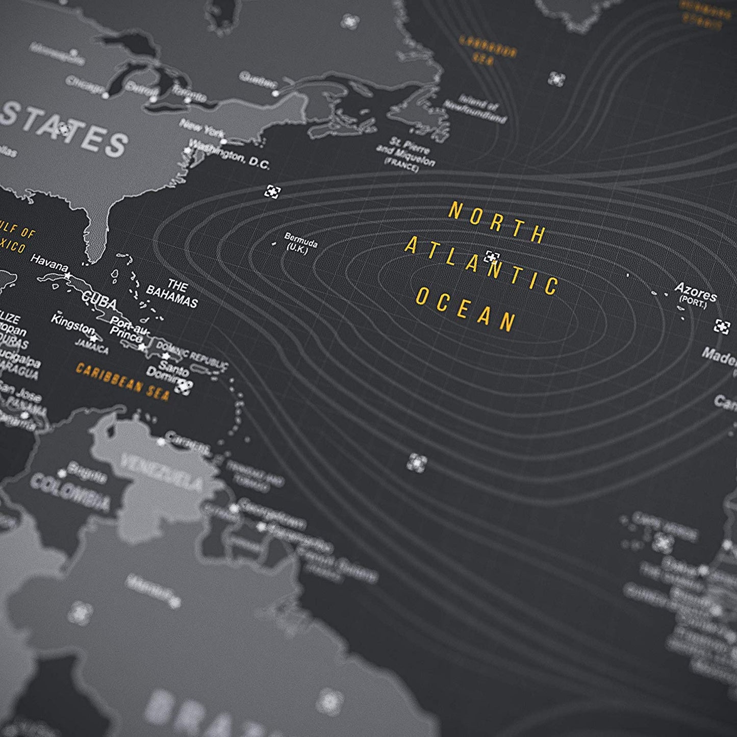 TITANWOLF World Map XXL Speed Gaming Mouse Pad Mouse Mat - 900 x 400 x 3mm - XXL mousepad - Table mat large size - improved precision and speed - Design Planisphere