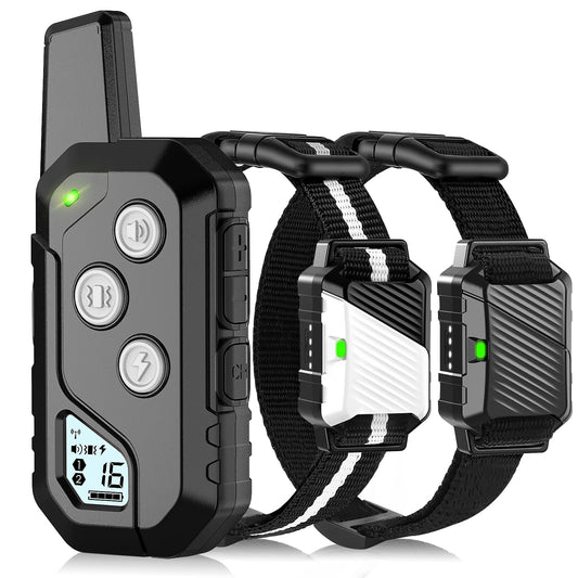 Snsng Shock Collar for Dogs, Dog Training Collar with Remote Control for 2 Dogs, 3 Training Modes with Beep, Vibration and Satic, Waterproof, Rechargeable E Collar for Large Medium Small