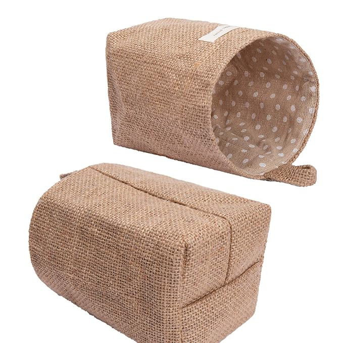 4 Pack Wall Hanging Storage Bags Hanging Storage Bags Cotton Linen Storage