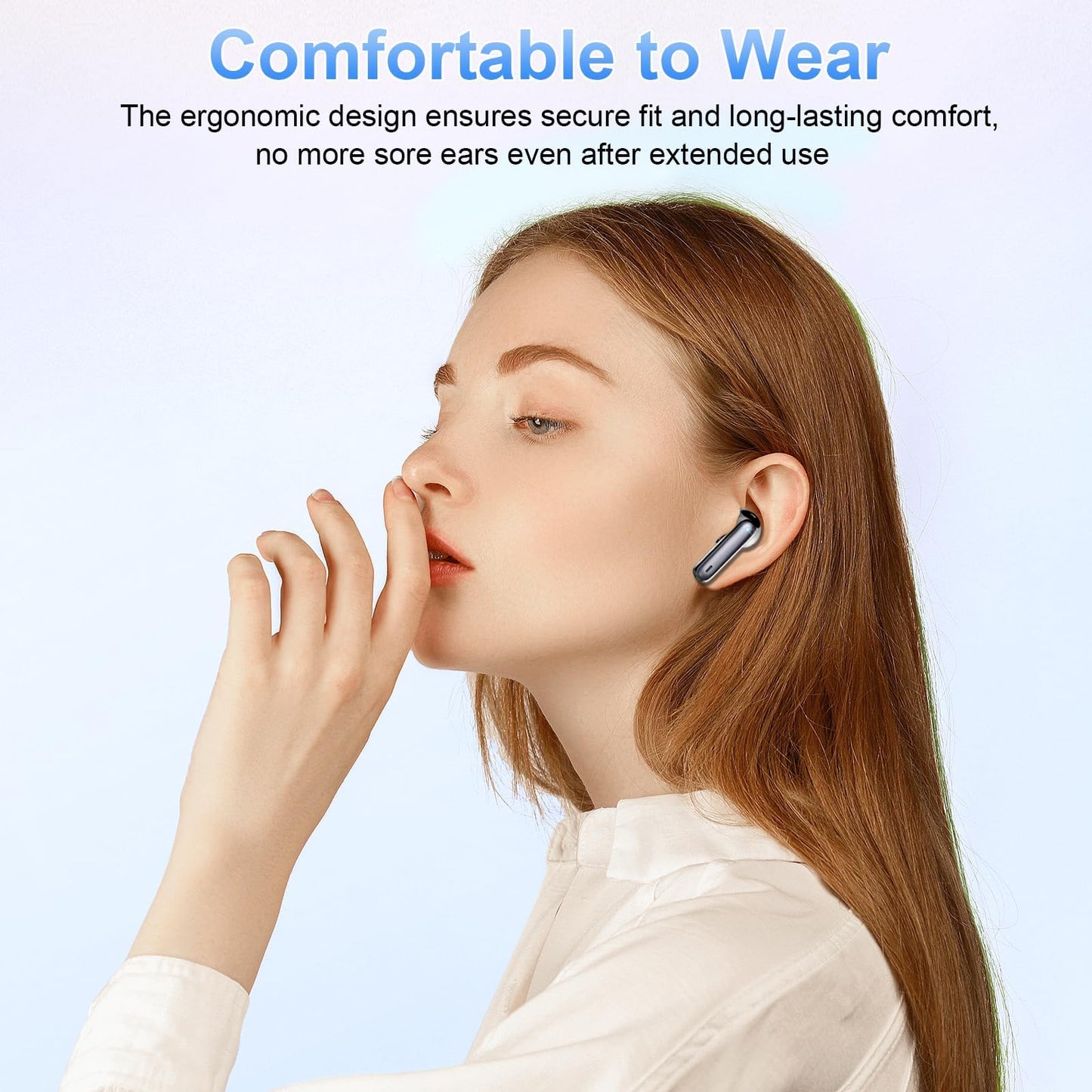 Wireless Earbuds, Bluetooth 5.3 Headphones in Ear with HiFi Stereo Deep Bass, 4 ENC Noise Cancelling Mic Wireless Earphones 40H Playtime, Bluetooth Earbuds Dual LED Display, IP7 Waterproof, USB-C