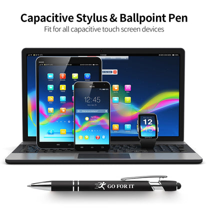 Vebermo 15 Pack Motivational Pen Set - Inspirational Quotes Retractable Ballpoint Pens for Office School Supplies, Encouragement Gifts for Women Men, Black