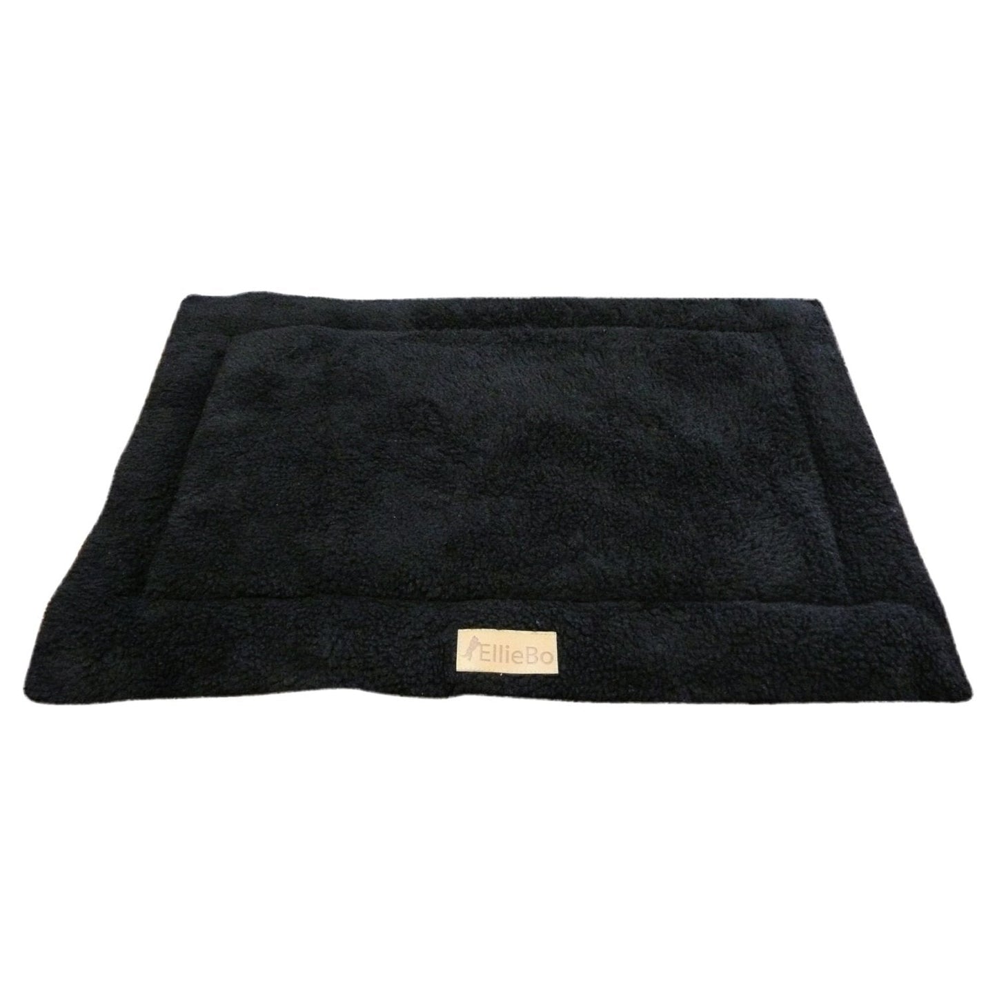 Ellie-Bo Large Black Sherpa Fleece Mat for 36-inch Dog Cage