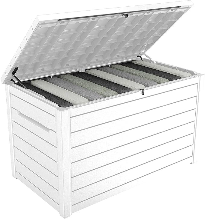 Keter XXL 230 Gallon Deck Storage Box Outdoor Patio Container ~ White