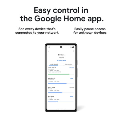 Google Nest WiFi Pro - 6E - Reliable Wi-Fi System with Fast Speed and Whole Home Coverage - Mesh Wi-Fi Router - 3 Pack - Snow, Linen, Fog