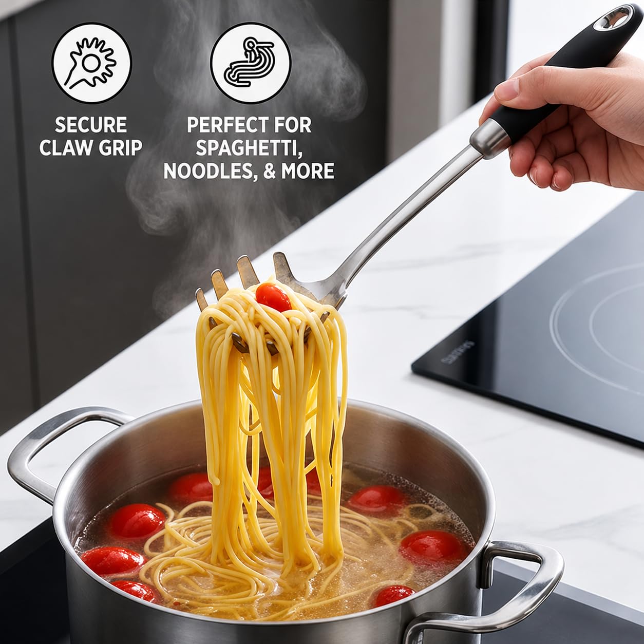 18/10 Stainless Steel Soup Ladle and Pasta Server Set, 2-Piece
