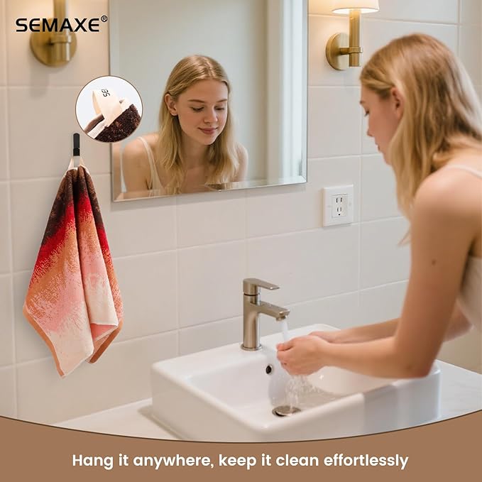 SEMAXE 12 Pack Hand Towels for Bathroom, 100% Cotton Towels
