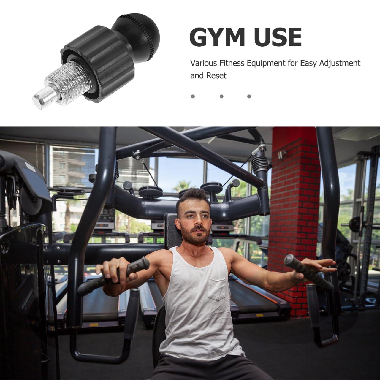 LIOOBO Spring Knob Pin for Gym Machine Fitness Equipment Spring Knob Weight Bench Replacement Parts Secure Lock