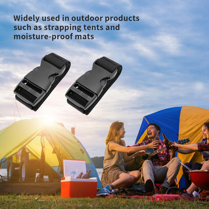 S SYDIEN 5Pcs Black Nylon Strap 1" x 47" (3.9ft) Buckle Straps with Quick Release Adjustable Straps with Buckles, Tie Down Strap for Backpacking, Outdoor Activities