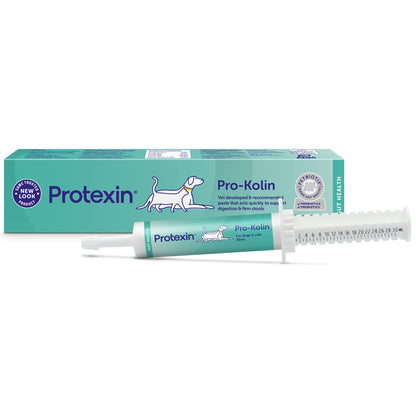 Protexin Pro-Kolin Digestive Support Paste for Cats & Dogs to Firm Poop, 30ml Syringe, Beef Flavour