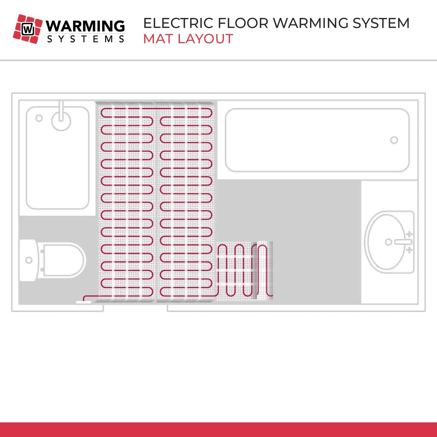 Warming Systems 10 Sqft Electric Radiant Floor Heating Mat – 120V Heated Tile Floor System with Programmable Thermostat (TH115), Floor Sensor, Installation Monitor & 25 Year Warranty, USA Made