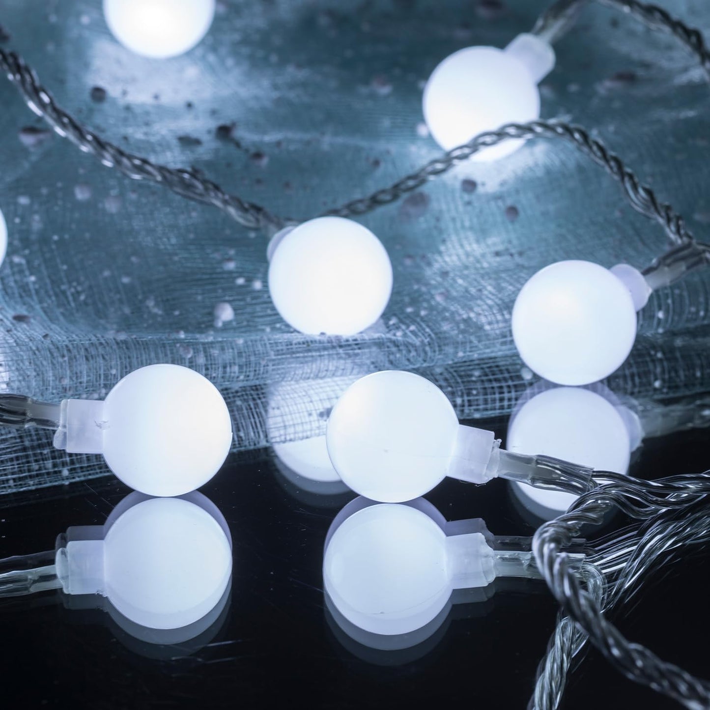 Ogrmar 49 ft 100 LED Globe Ball String Lights 8 Modes Fairy String Lights with Remote, Timer Function & Connectable for Indoor Outdoor Wedding Birthday Christmas Tree Garden Decor (100, White)