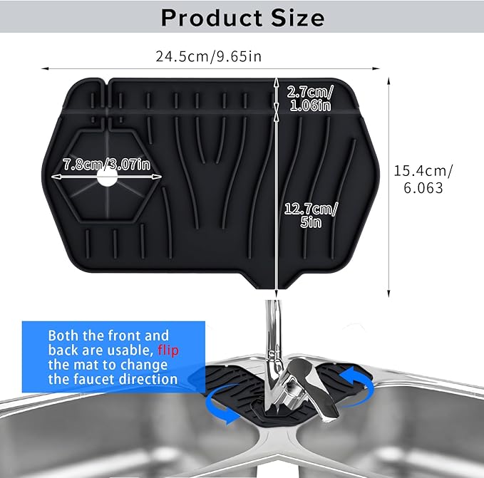 Silicone Sink Splash Guard Kitchen Splash Guard