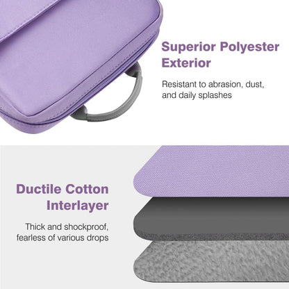 Dadanism 9-11 Inch Tablet Sleeve Bag Carrying Case with Shoulder Strap for iPad (A16) 11", iPad 10th Gen 10.9" Air 5/4, i-Pad Air/Pro 11", i-Pad 9/8/7th 10.2", Galaxy Tab A9+ Plus 11", Grey Purple