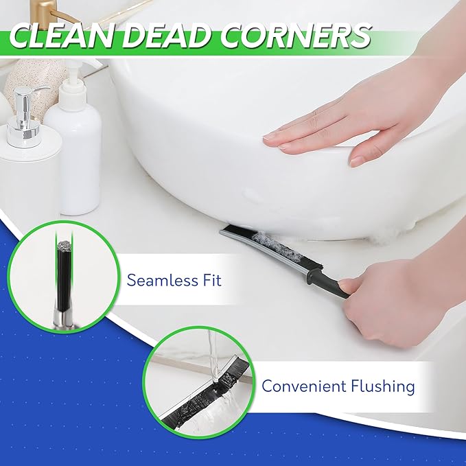 BOOMJOY Grout Brush with Long Handle, Grout Cleaner Brush