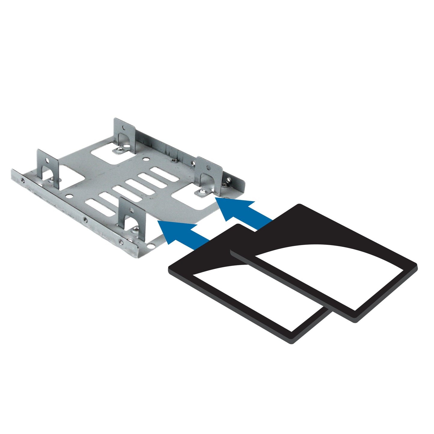 StarTech.com 2.5" to 3.5" SATA Hard Drive Mounting Bracket Kit - Dual SATA SSDs/HDDs Mounting Bracket for Mounting Bay (BRACKET25X2)