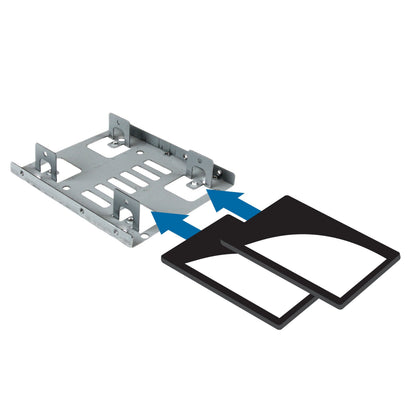 StarTech.com 2.5" to 3.5" SATA Hard Drive Mounting Bracket Kit - Dual SATA SSDs/HDDs Mounting Bracket for Mounting Bay (BRACKET25X2)