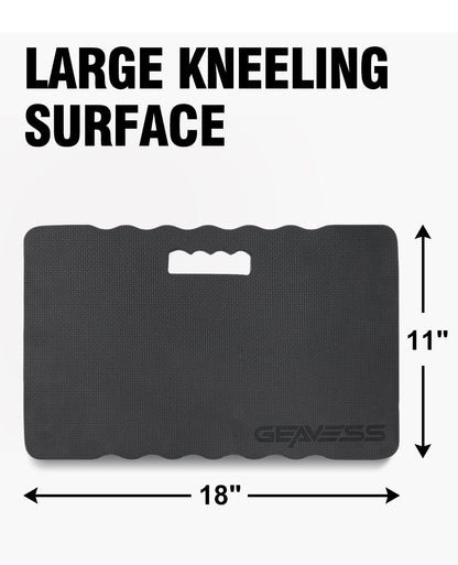 GEAVESS 1.5" Extra Thick Garden Kneeling Pad, Comfortable Foam Knee Pad with Handle, Durable Supportive Knee Cushion for Gardening, Yard Work, Car Repairing, Workshop, Baby Bathing, 17.5"x11", Black