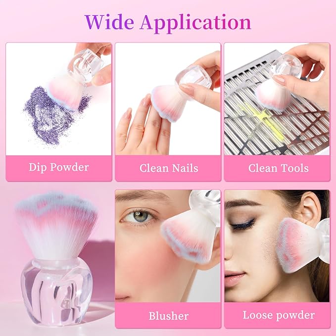 BQAN Nail Dust Brush Nail Art Dust Powder Remover Brush Nail Arts Dust Cleaner