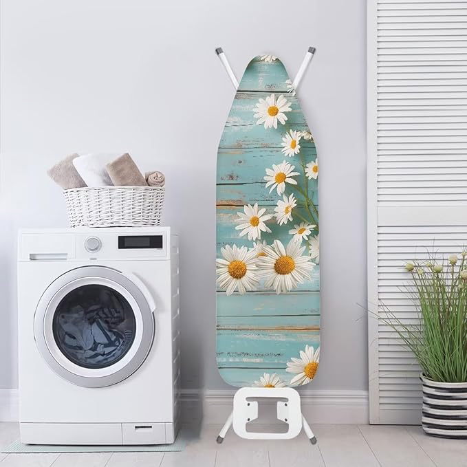 Daisy Ironing Board Covers 15x54 Inch 3D Wood Print Ironing Board Pad