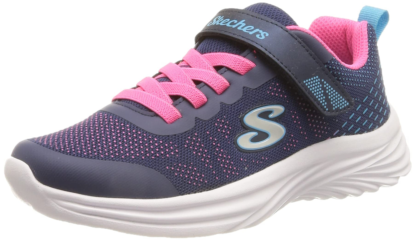 Skechers Girl's Dreamy Dancer Radiant Rogue Trainers, Navy & Hot Pink Mesh/Multi Trim, 13 UK