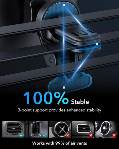 ESR for MagSafe Car Mount Charger[15W Fast Charging], Air Vent Dashboard Magnetic Phone Holder Car Wireless Charger for iPhone Air 17 Pro Max 16 15 14 Plus 13 12 Mini, Galaxy S25, MagSafe Accessories