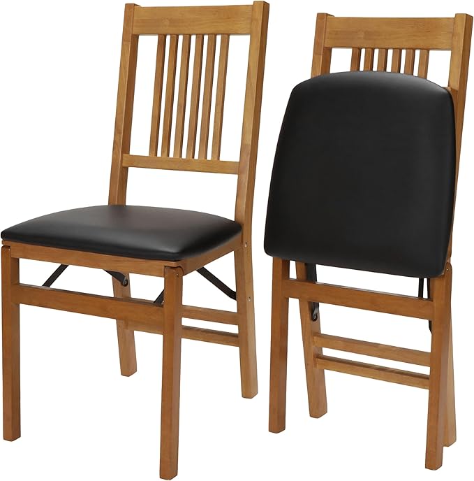 MECO Stakmore True Mission Wooden Folding Chairs