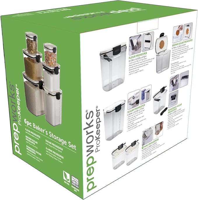 Progressive ProKeeper Baker's Airtight Kitchen Storage Canister Container Set