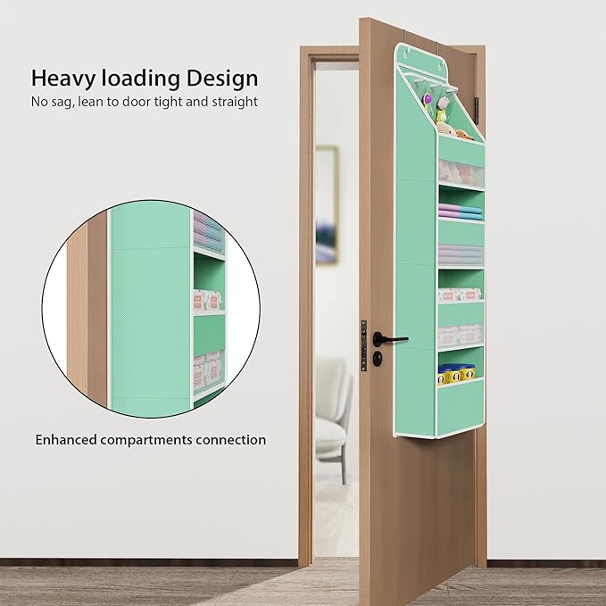 Univivi 5-Shelf Fabric Door Storage Over Door Hanging Organizer