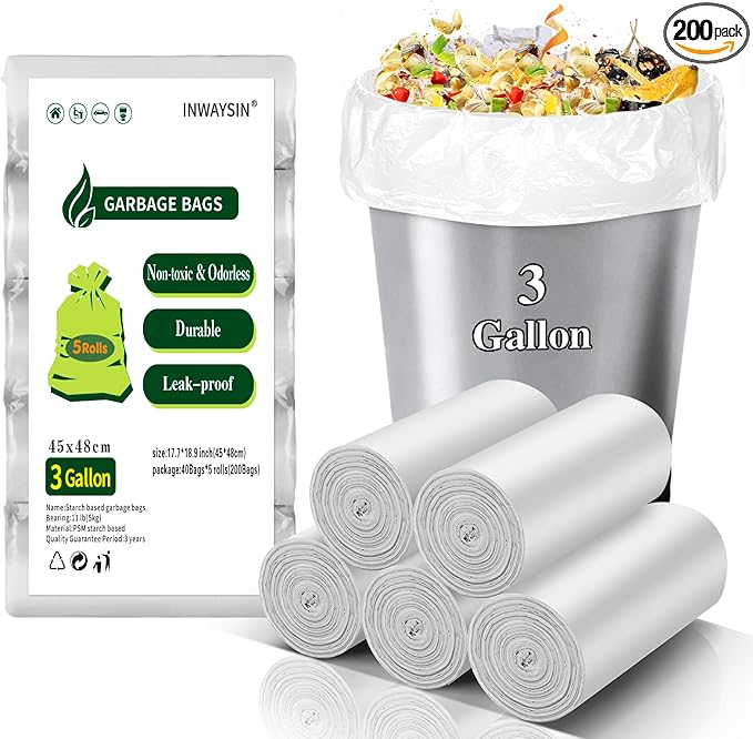 3 Gallon Biodegradable Trash Bags