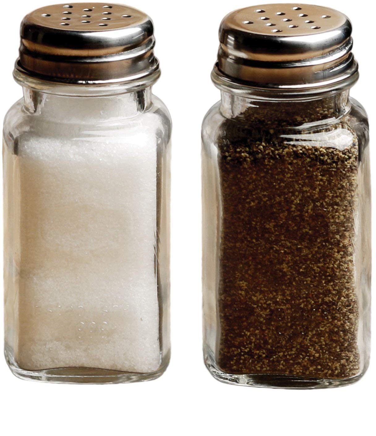Circleware Yorkshire Glass Salt and Pepper Shakers, Set of 2, 2.85 oz., Clear
