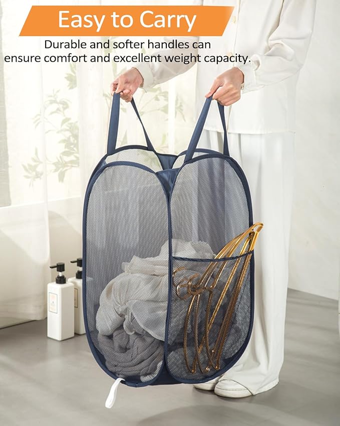 2 Pack Durable Collapsible Laundry Baskets