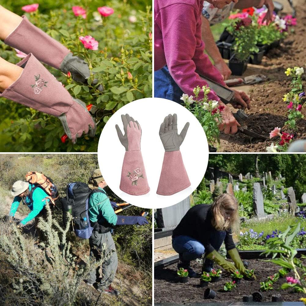 Intra-FIT Gardening Gloves for Women Rose Pruning Garden Safety Work Gloves Forearm Protection Gardening Gifts for Women Mothers Day Gifts