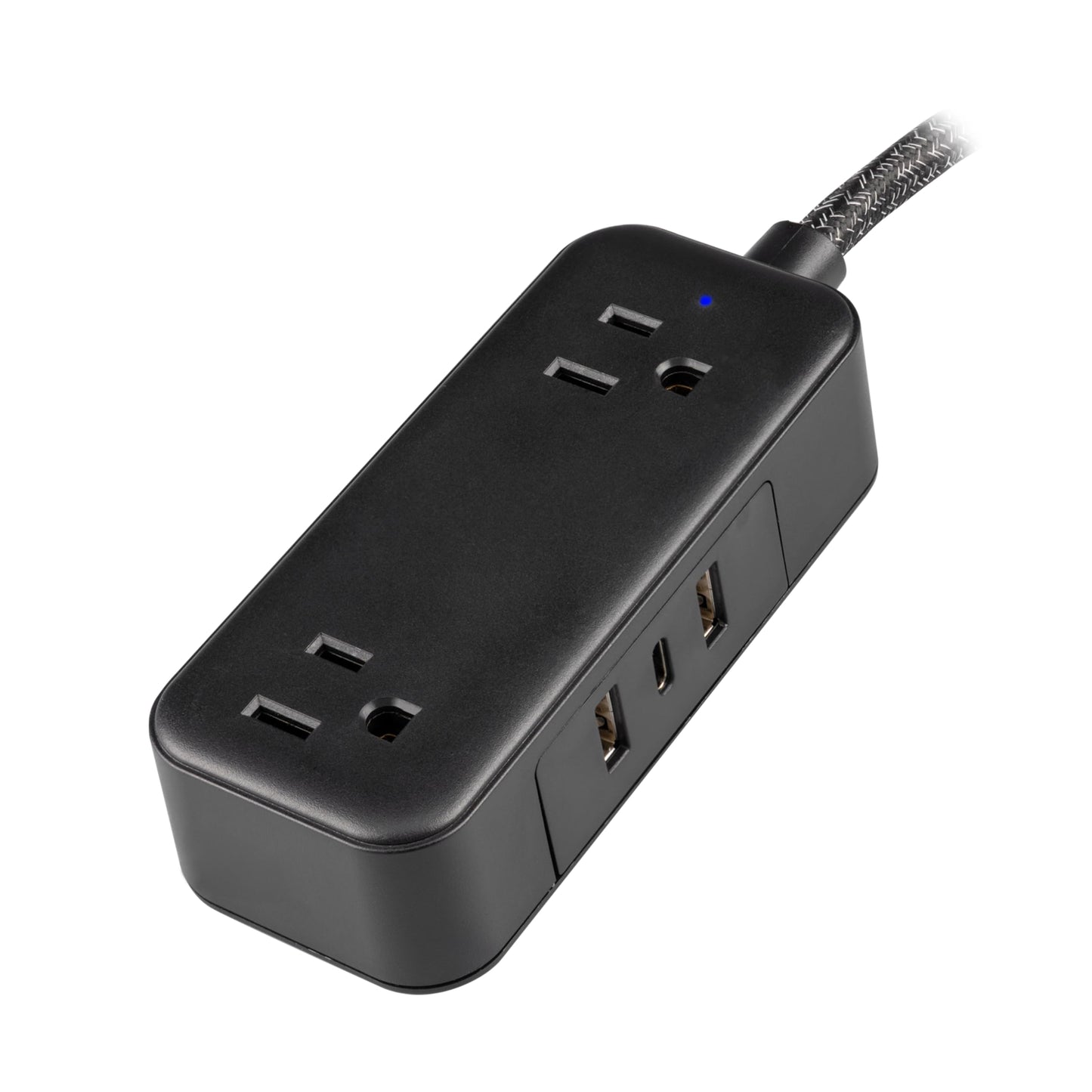 Philips 6 Outlet Power Strip Surge Protector, 6 Ft Power Cord, Designer Braided Extension Cord, Flat Plug, Perfect for Office or Home Décor, 1080 Joules, White, SPC3054WA/37