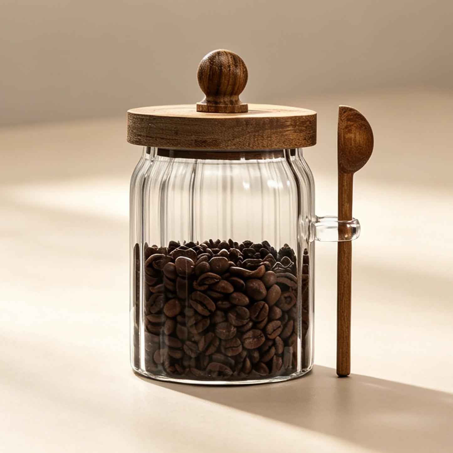 Steviieden Vintage Glass Jar with Lid 19 FL OZ Airtight Glass Food Storage Container for Cereal Nuts Salts Coffee Tea Spice Jar Gratitude Jar (19 FL OZ)