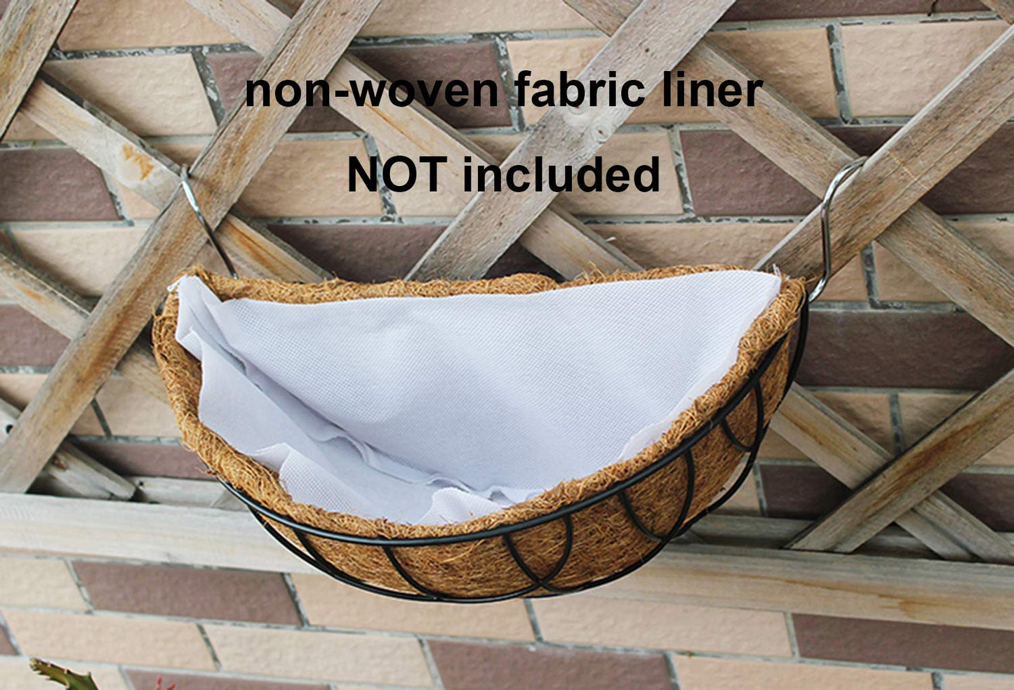 Tosnail 3 Pack 10" Metal Hanging Flower Pots Hanging Planters Plant Basket with Coco Fiber Liners