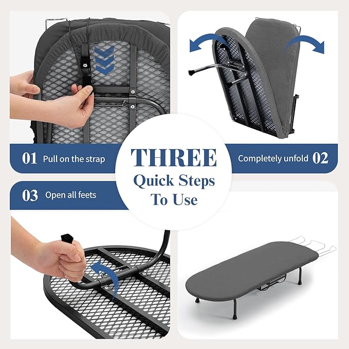 Tabletop Ironing Board with Iron Holder, RAINHOL Small Folding Ironing Board