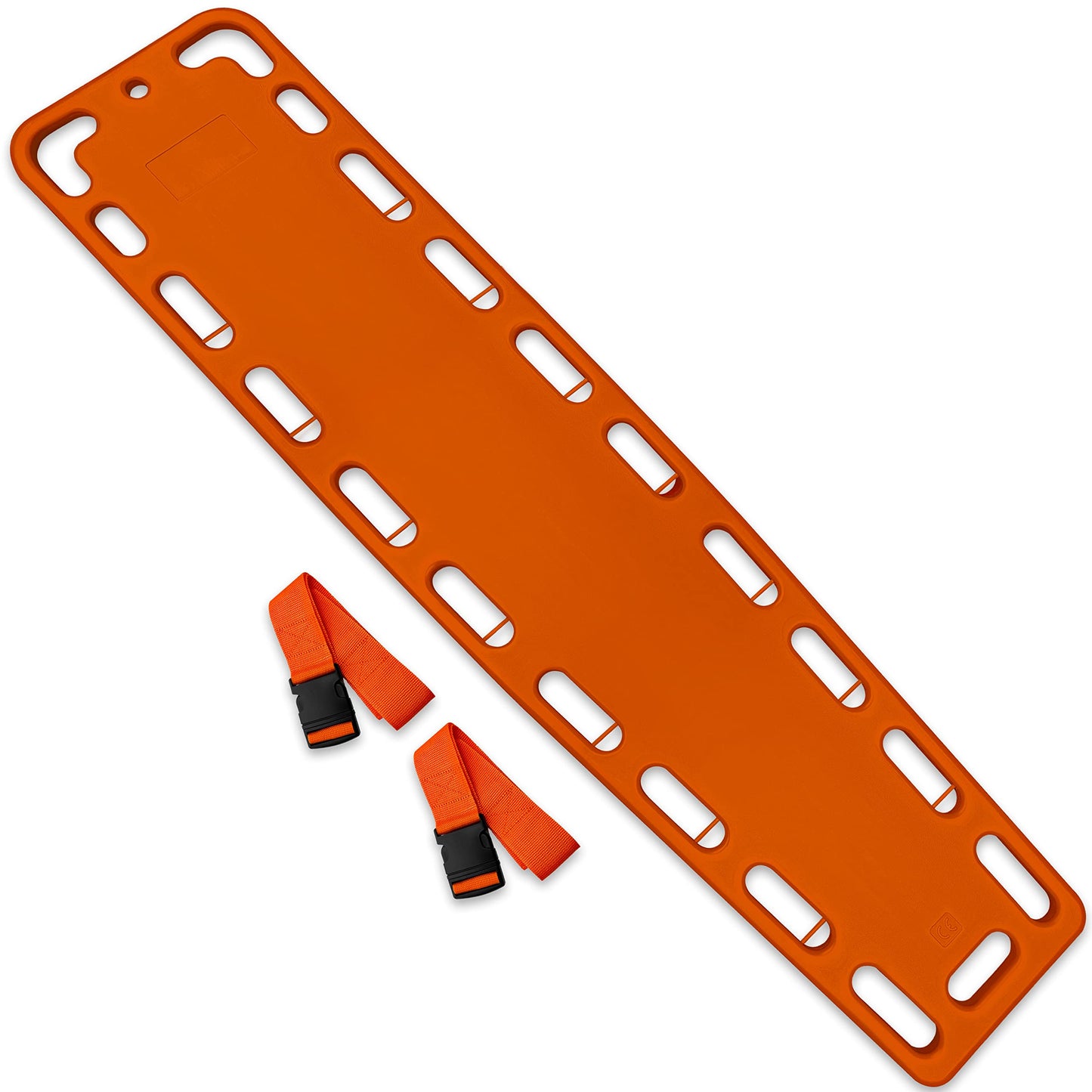 EMS XTRM Spine Board Stretcher Backboard for Patient - EMT Backboard Immobilization Portable Patient Transport Rescue Lightweight PE Plastics Ambulance Stretcher Gurney, Orange
