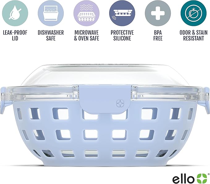 Ello Duraglass Meal Prep Container- Glass Food Storage Container