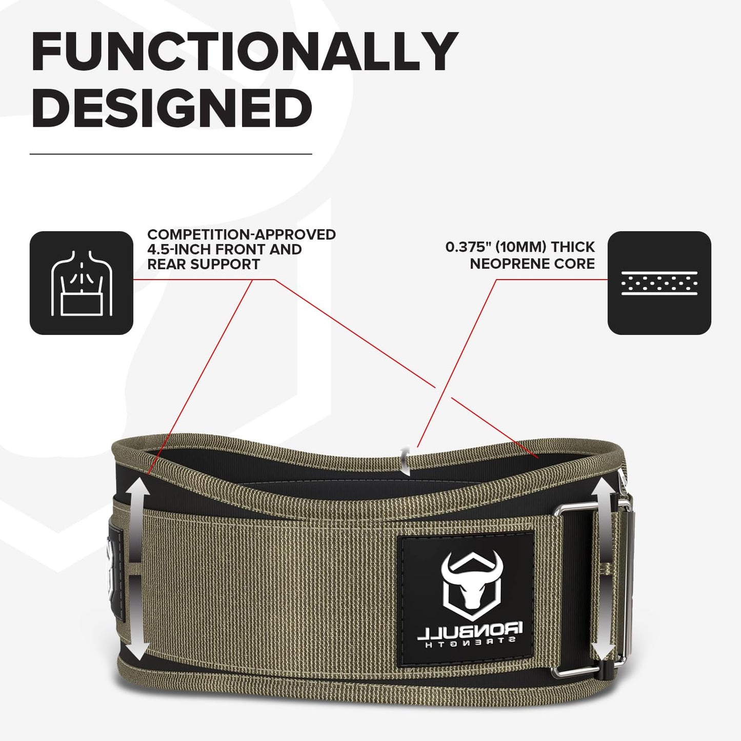 Weight Lifting Belt for Men and Women,Performance Auto-Locking Weightlifting Belt for Cross Training, Functional Fitness,Squats and Deadlift Contoured Weight Belts (Medium, Green)