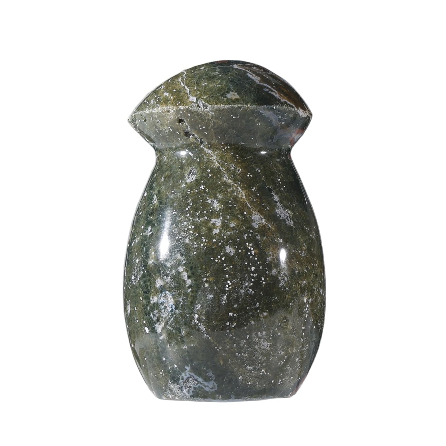 dssmboom Mushroom Statue for Home Garden Decor, Natural Ocean Jasper Stone Figurine Crystal Stone for Energy Balancing, Spiritual Healing, 0.22-0.44lb