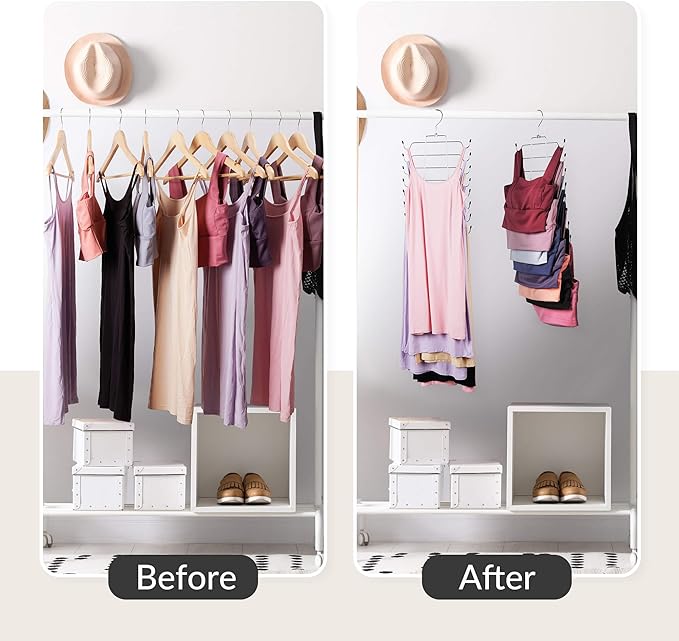 ZEDODIER 6 Pack Tank Top Hanger Space Saving, Bra Hangers
