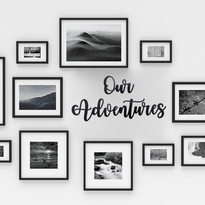 PRIMESTL Travel Wall Art & Adventure Decor – Our Adventure Metal Wall Decorations for RV Decorations, Travel Decor, Unique Design Gift for Travel Lovers, 22.05" x 3.58"