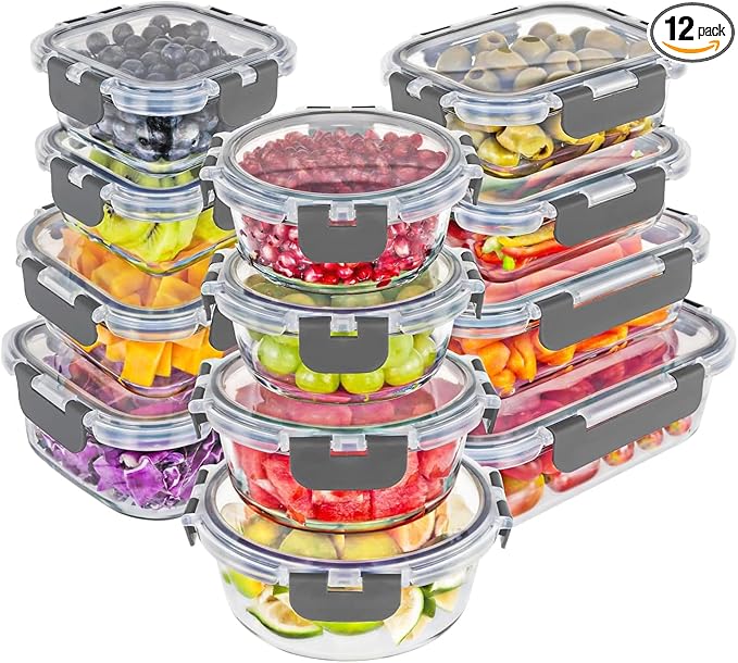 Magic Mill Premium Borosilicate Glass Food Storage Containers